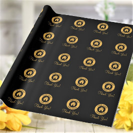 Aangepast Zakelijk Logo Bedankt Cadeaupapier