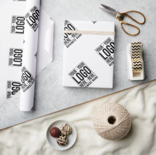 Aangepast zakelijk logo bedrijf modern cool cadeaupapier