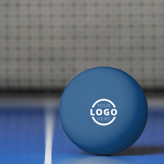 Aangepast zakelijk Logo bedrijfblauw Pingpongbal (Net)