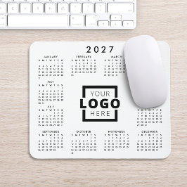 Aangepast zakelijk logo Bedrijfs- 2027 kalender Muismat