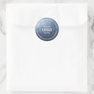 Aangepast zakelijk logo Bedrijfs erkentelijkheidss Ronde Sticker