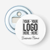 Aangepast Zakelijk Logo Bedrijfs Modern Cool Button Flesopener (Voorkant)