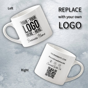 Aangepast Zakelijk Logo Bedrijfs Modern Cool Espresso Kop