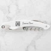 Aangepast Zakelijk Logo Bedrijfs Modern Cool Kurkentrekker (Voorkant)