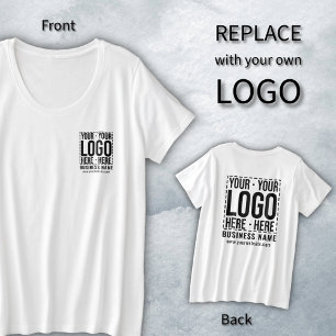 Aangepast Zakelijk Logo Bedrijfs Modern Koel Grote Maat T-shirt