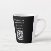 Aangepast Zakelijk Logo Bedrijfs Modern Koel Latte Mok (Rechts)