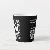 Aangepast Zakelijk Logo Bedrijfs Modern Koel Latte Mok (Voorkant)