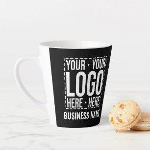 Aangepast Zakelijk Logo Bedrijfs Modern Koel Latte Mok