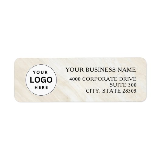 Aangepast Zakelijk Logo Bedrijfs Retouradres Label (Voorkant)