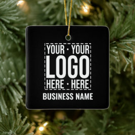 Aangepast zakelijk logo Bedrijfsbedrijf Modern Koe Keramisch Ornament
