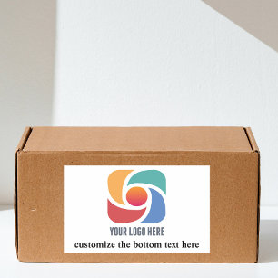 Aangepast zakelijk logo bedrijfsmarketing breed rechthoekige sticker