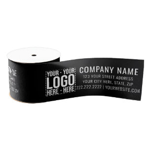 Aangepast zakelijk logo Bedrijfsmodern koel Grosgrain Lint