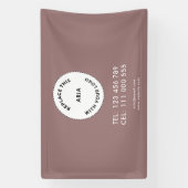 Aangepast Zakelijk Logo Eenvoudig Bruin Spandoek (Verticaal)