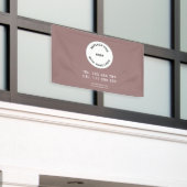 Aangepast Zakelijk Logo Eenvoudig Bruin Spandoek (Buitenkant Gebouw)