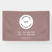 Aangepast Zakelijk Logo Eenvoudig Bruin Spandoek (Horizontaal)