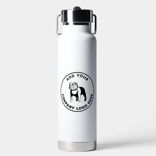 Aangepast zakelijk logo eenvoudig personeel waterfles (Voorkant)