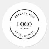 Aangepast zakelijk logo Eenvoudig productlabel Ronde Sticker (Voorkant)