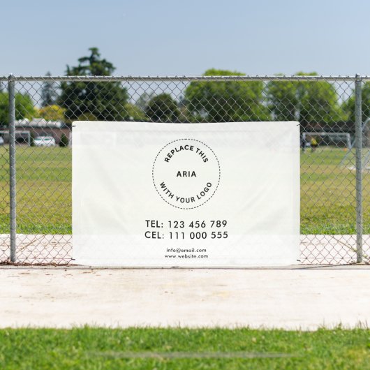 Aangepast zakelijk logo Eenvoudige witte banner (Insitu)