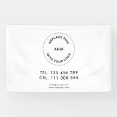 Aangepast zakelijk logo Eenvoudige witte banner (Horizontaal)