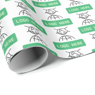 Aangepast zakelijk logo en bedrijfsicoon cadeaupapier