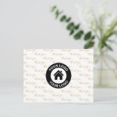 Aangepast Zakelijk Logo En Bericht Bedankt Briefkaart (Staand voorkant)