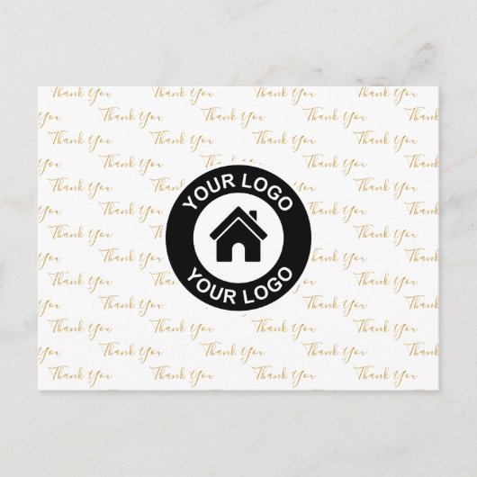 Aangepast Zakelijk Logo En Bericht Bedankt Briefkaart (Voorkant)