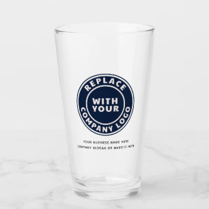 Aangepast zakelijk logo en naam glas