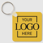 Aangepast zakelijk logo en QR-code promotionele sw Sleutelhanger (Voorkant)