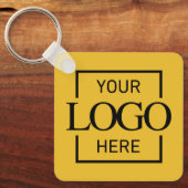 Aangepast zakelijk logo en QR-code promotionele sw Sleutelhanger (Voorkant)