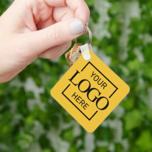 Aangepast zakelijk logo en QR-code promotionele sw Sleutelhanger
