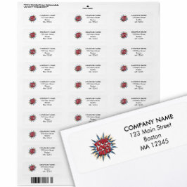 Aangepast zakelijk Logo- en retouradres Etiket