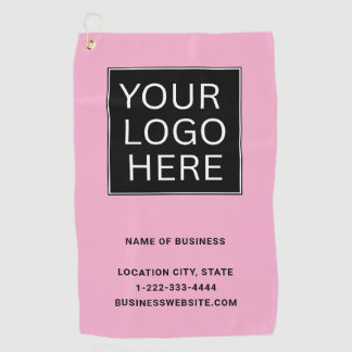 Aangepast zakelijk logo en tekst golfhanddoek