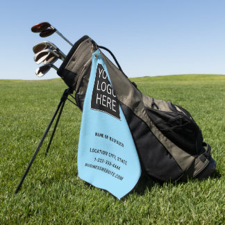 Aangepast zakelijk logo en tekst golfhanddoek