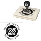 Aangepast zakelijk logo en tekst op schrijfmachine rubberstempel (Gestempeld)