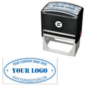 Aangepast zakelijk logo en tekst ovaal stempel voo (In situ)