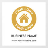 Aangepast zakelijk logo en tekst raamsticker (Vel)