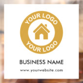 Aangepast zakelijk logo en tekst raamsticker (Vel 2)