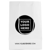 Aangepast zakelijk logo en website medium cadeauzakje (Achterkant)