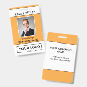 Aangepast zakelijk logo foto badge (Voor- en achterkant)
