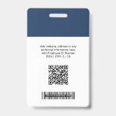 Aangepast Zakelijk Logo, Foto, Bar Qr Code Badge (Achterkant)