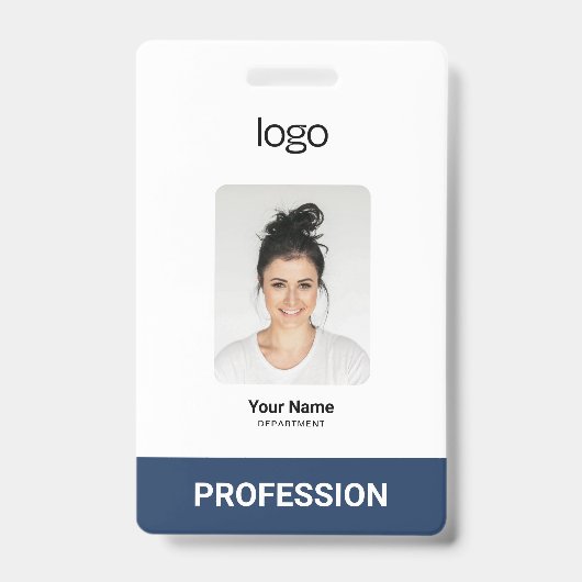 Aangepast Zakelijk Logo, Foto, Bar Qr Code Badge (Voorzijde)