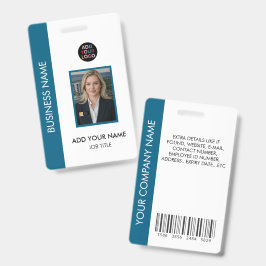 Aangepast zakelijk logo foto ID-badge streepjescod Badge