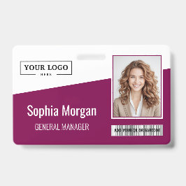 Aangepast zakelijk logo foto medewerker besberry r badge