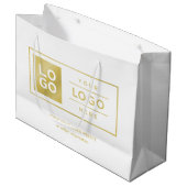 Aangepast Zakelijk Logo Goud Wit Merklogo Groot Cadeauzakje (Voorkant Gekanteld)