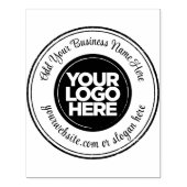 Aangepast Zakelijk Logo Groot Malle Schrift Rubberstempel (Afrduk)