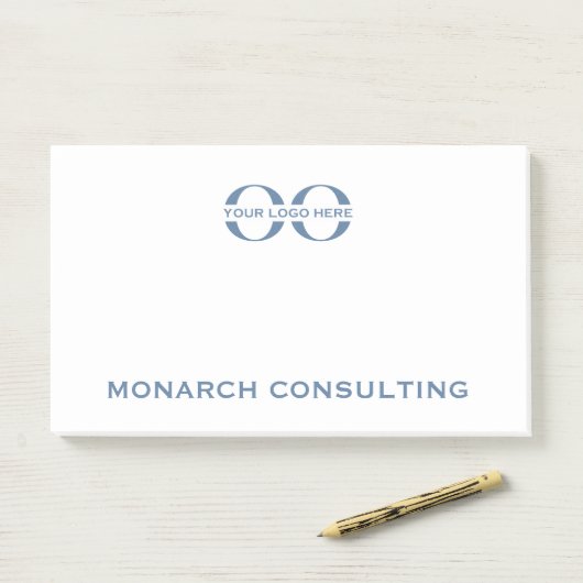 Aangepast zakelijk Logo Grote Post-it Notitieblok Post-it® Notes (Op bureau)