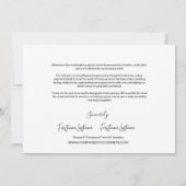 Aangepast zakelijk logo & handtekeningen script bedankkaart (Achterkant)