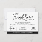 Aangepast zakelijk Logo Hartelijk dank voor bestel Bedankkaart (Voorkant)