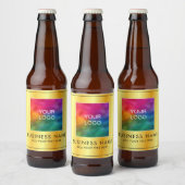 Aangepast zakelijk logo hier moderne namaakgoud bier etiket (Flessen)