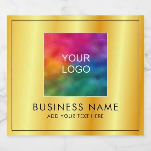 Aangepast zakelijk logo hier moderne namaakgoud bier etiket (Enkel label)